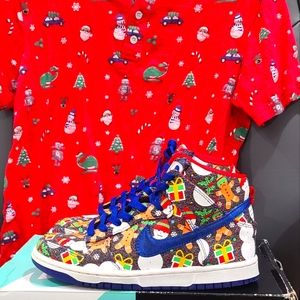 Nike SB Concepts "Ugly Christmas Sweater" 2017🔥🔥☃️☃️ WITH CHRISTMAS SHIRT 💯